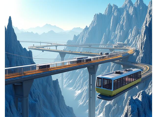 An innovative hybrid transportation system combining elements of a tram and a funicular in a complex mountain environment.