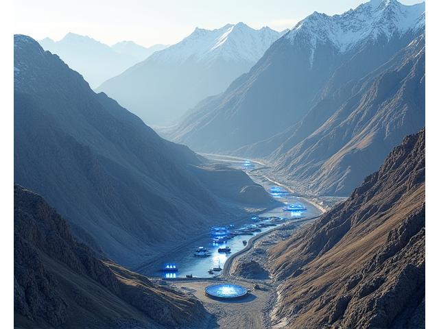 Automated mining operations deep within a mountain, with IIoT sensors visible on machinery and infrastructure.